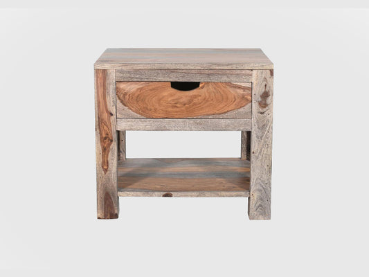 Dudi Furniture Alpaca Wooden Bedside Table with Drawer