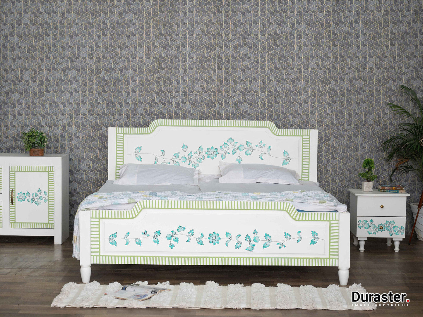 Dudi Furniture Florida Mango Wood King Size Bed