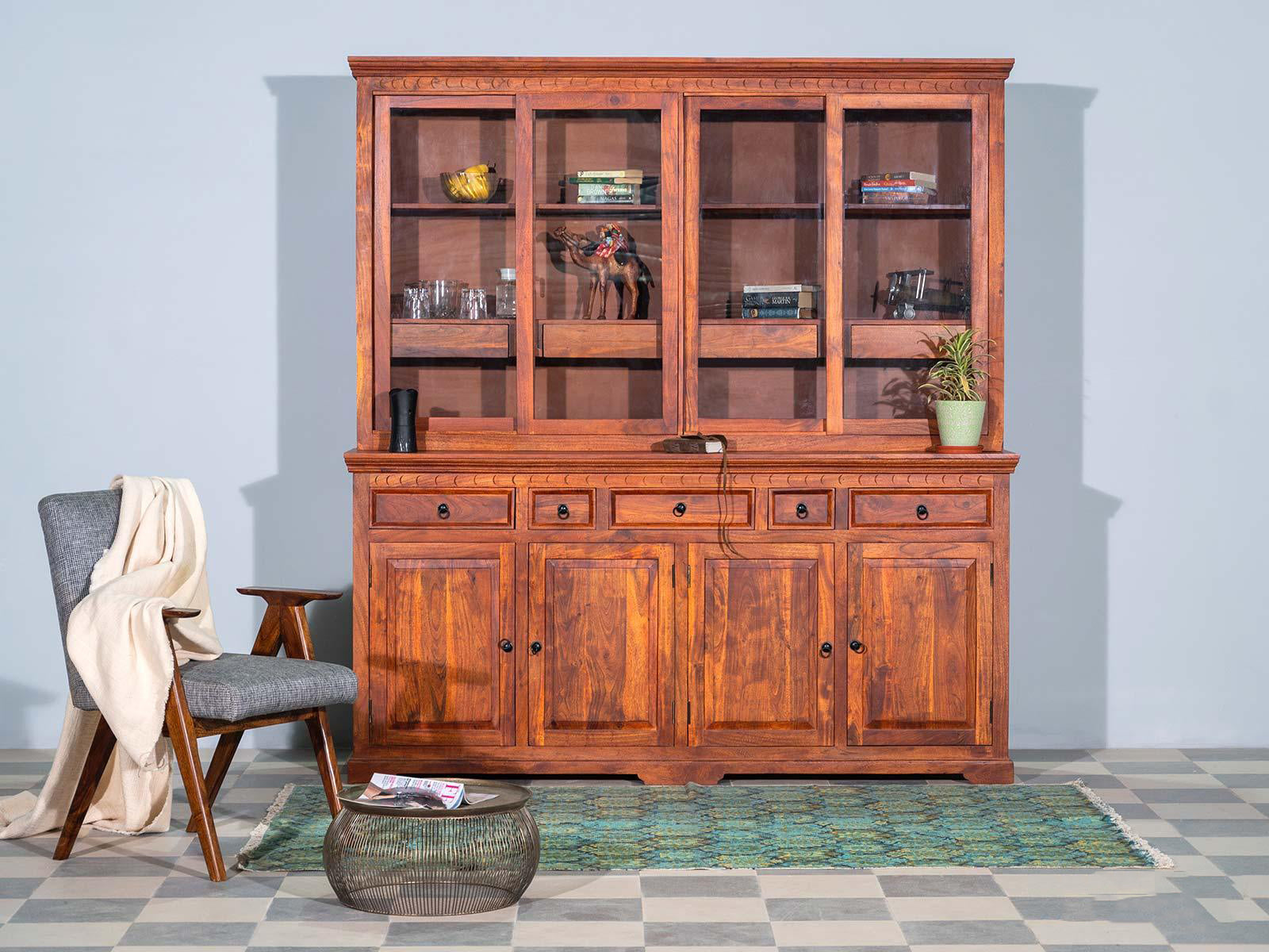 Dudi Furniture Aristocrat Acacia Wood Cabinet