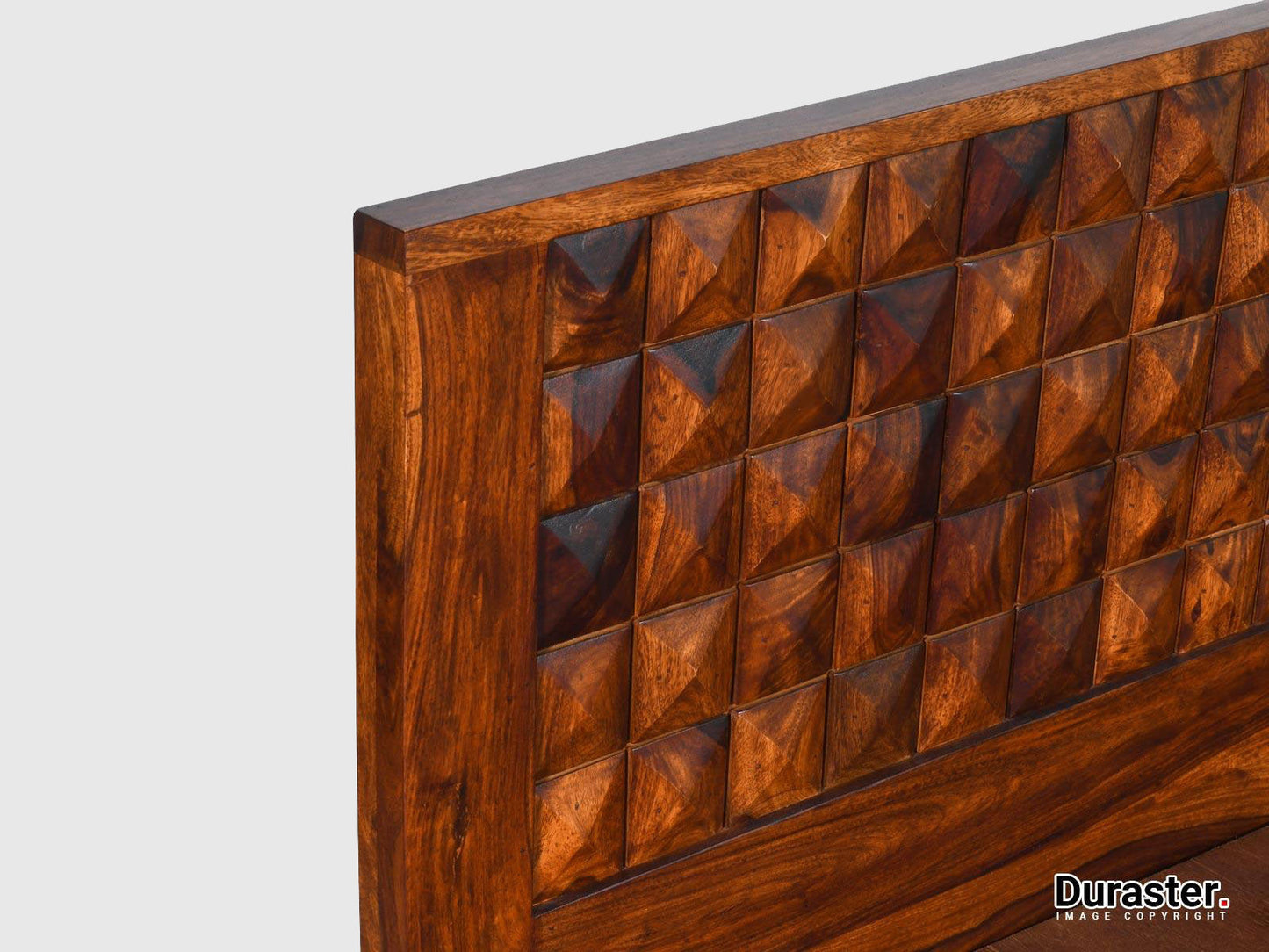 Dudi Furniture Aristocrat Solid Sheesham Wood Storage King Size Bed