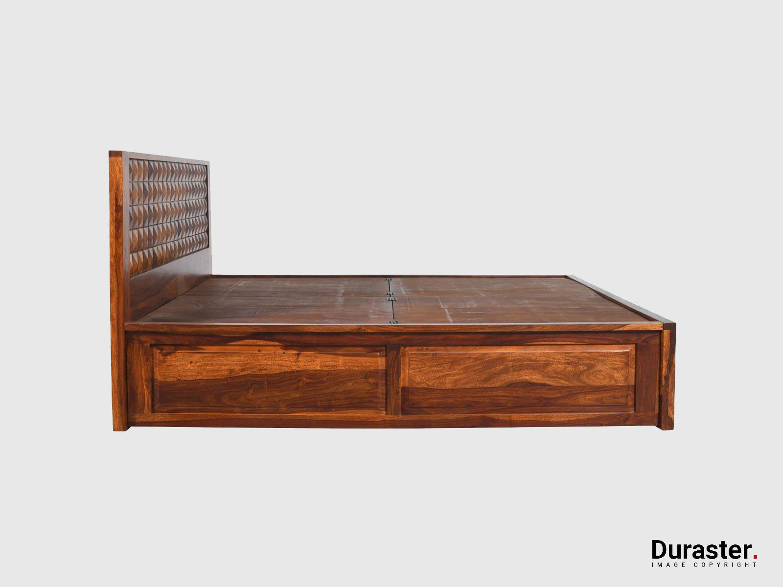 Dudi Furniture Aristocrat Solid Sheesham Wood Storage King Size Bed