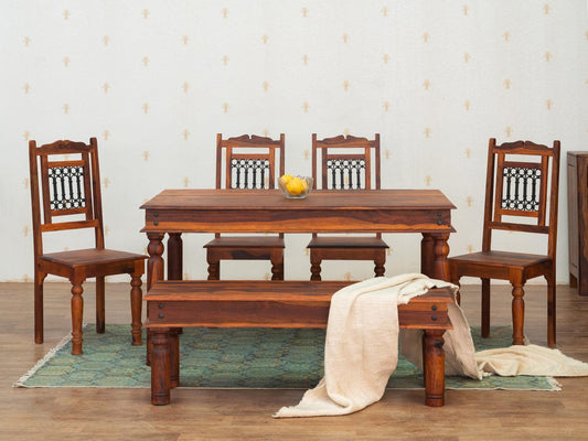 Dudi Furniture Aristocrat Solid Wood Dining Set with Chairs