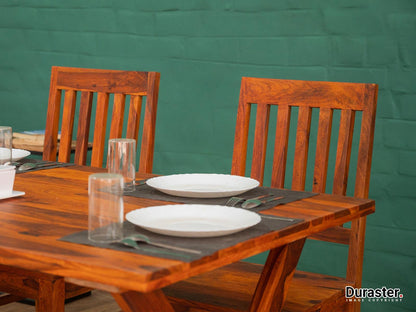 Dudi Furniture Aristocrat Solid Wood Dining Table Set 6 Seater