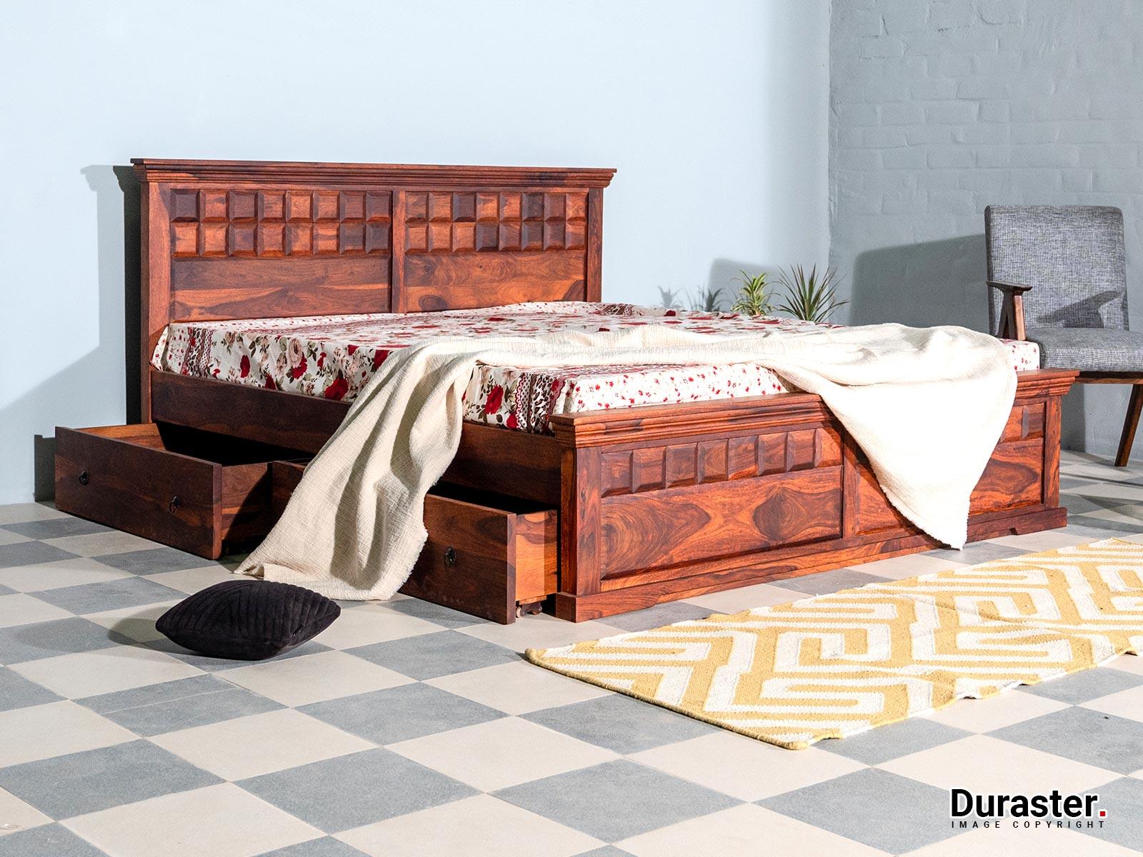 Dudi Furniture Aristocrat Solid Wood Storage Bed