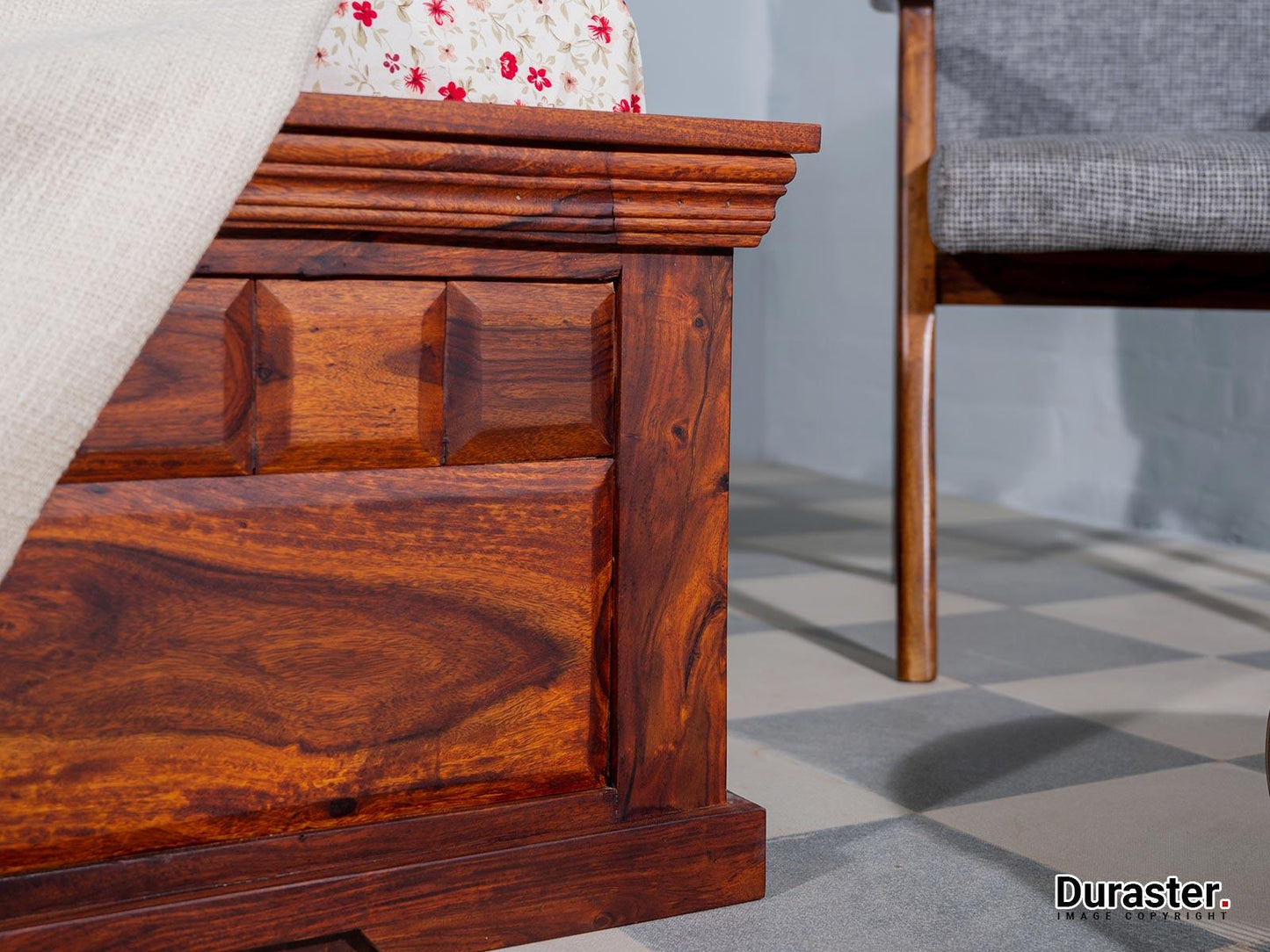 Dudi Furniture Aristocrat Solid Wood Storage Bed