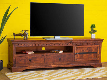 Dudi Furniture Aristocrat Solid Wood TV Unit with Storage