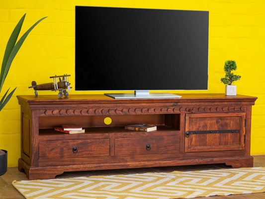 Dudi Furniture Aristocrat Solid Wood TV Unit with Storage