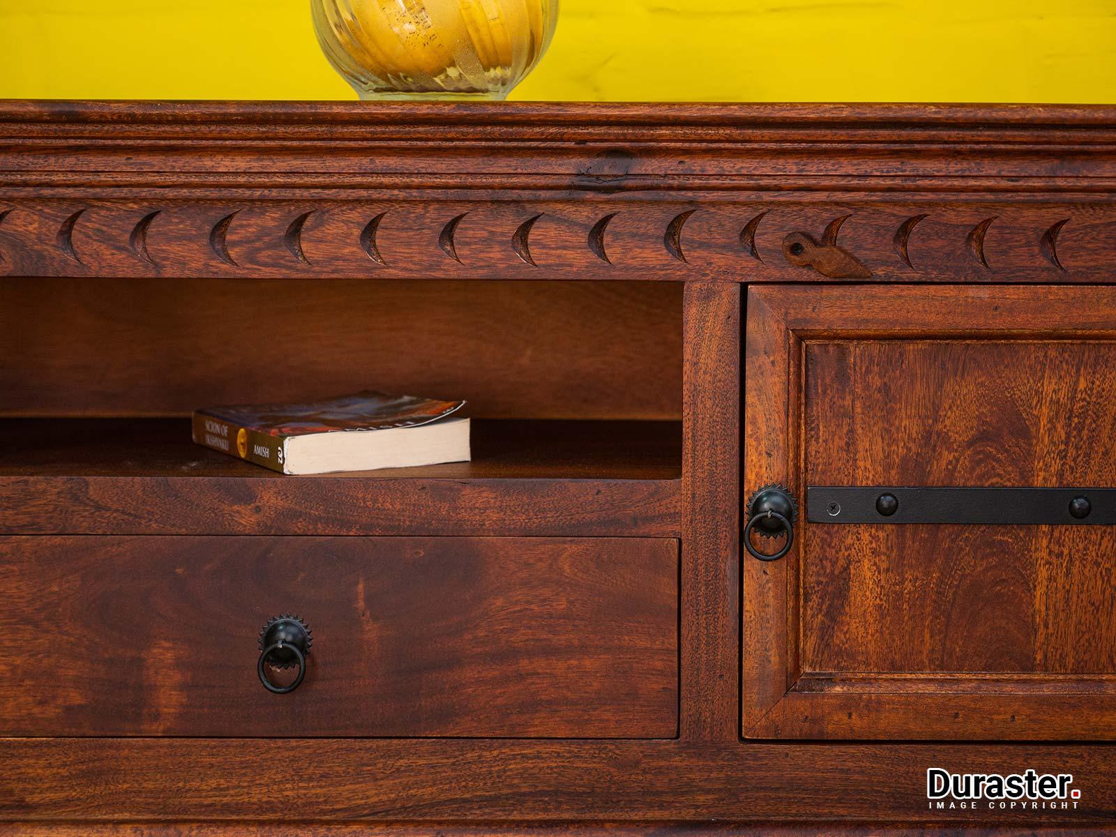 Dudi Furniture Aristocrat Solid Wood TV Unit with Storage