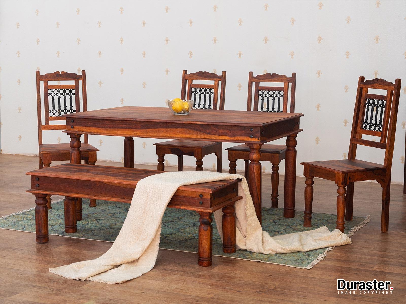 Dudi Furniture Aristocrat Solid Wood Dining Set with Chairs