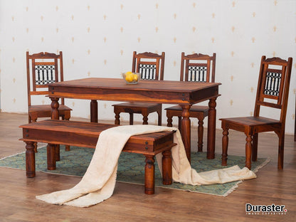 Dudi Furniture Aristocrat Solid Wood Dining Set with Chairs