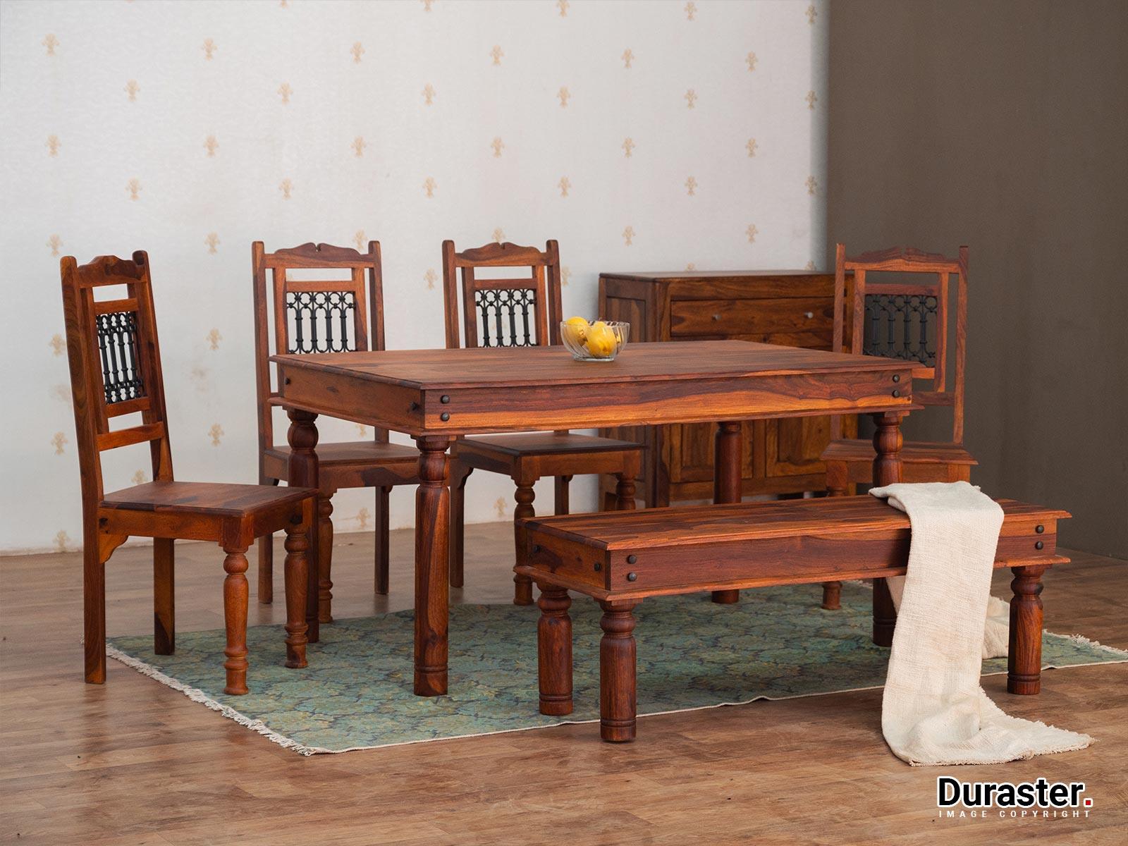 Dudi Furniture Aristocrat Solid Wood Dining Set with Chairs