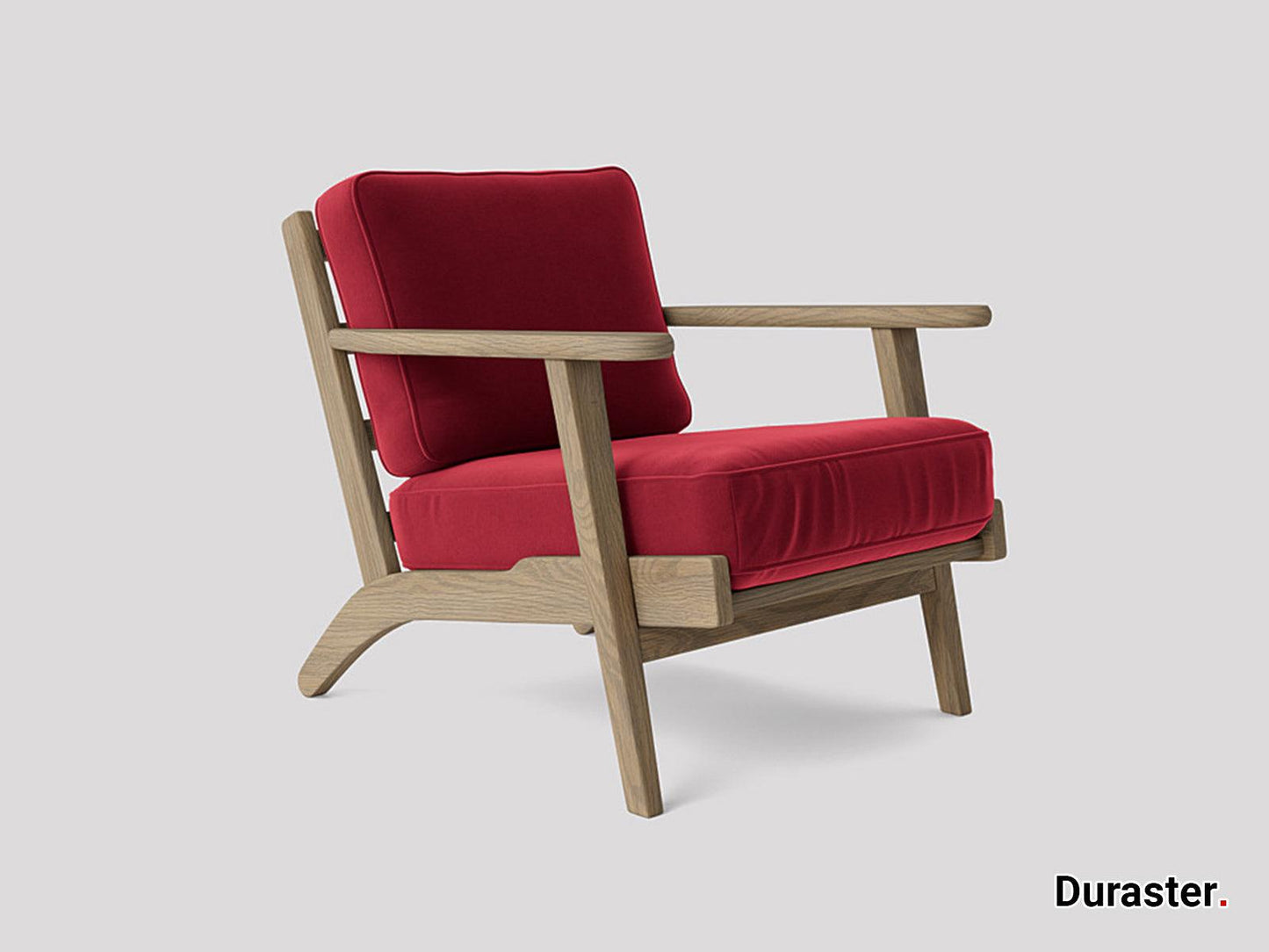 Dudi Furniture Elemantary Solid Wood Fabric Upholstered Chair