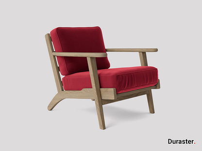 Dudi Furniture Elemantary Solid Wood Fabric Upholstered Chair