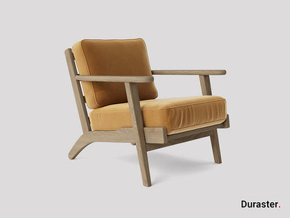 Dudi Furniture Elemantary Solid Wood Fabric Upholstered Chair
