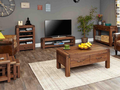 Dudi Furniture Arthur Acacia Wood TV Unit