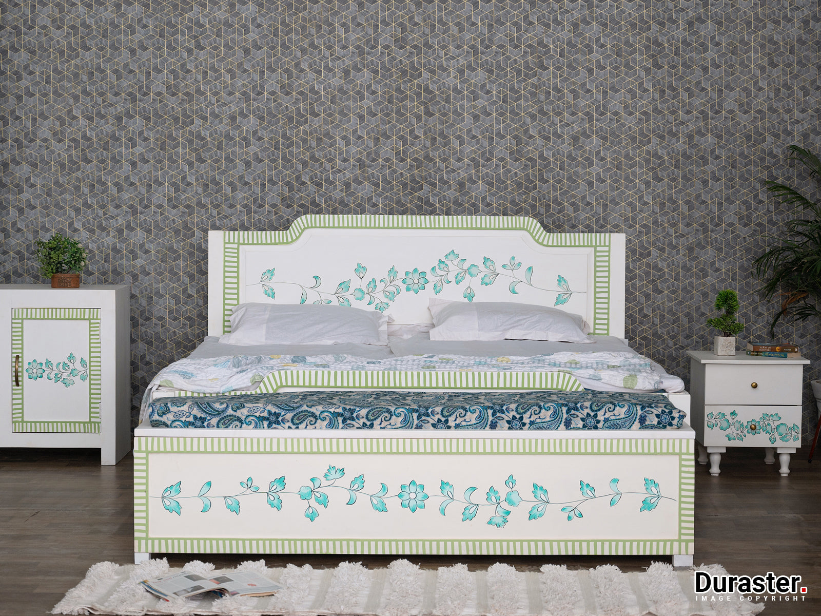 Dudi Furniture Florida Mango Wood King Size Bed
