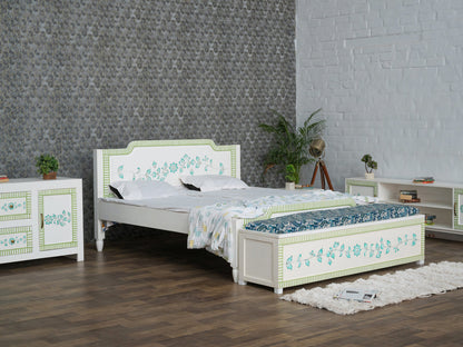 Dudi Furniture Florida Mango Wood Queen Size Bed