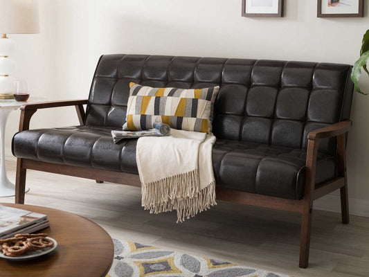 Dudi Furniture Chesterfield Two Seater Leather Sofa