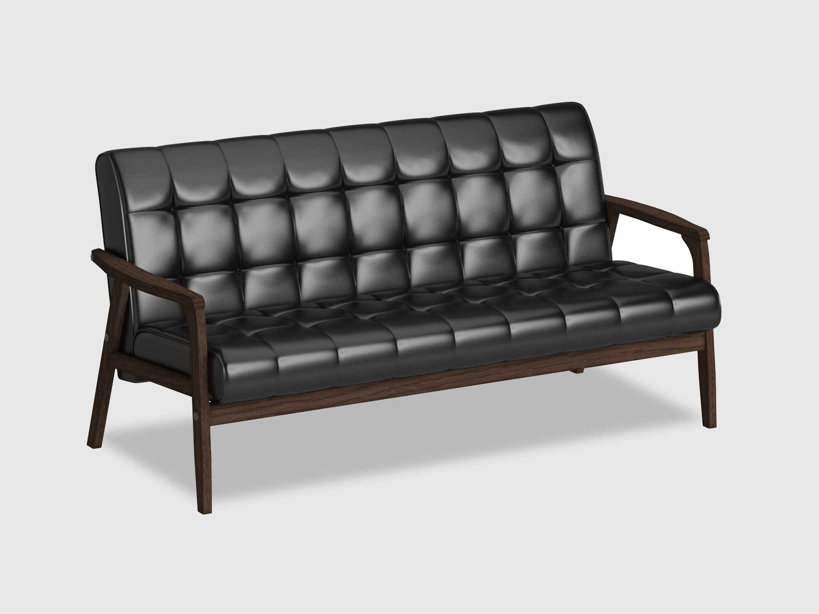 Dudi Furniture Chesterfield Two Seater Leather Sofa