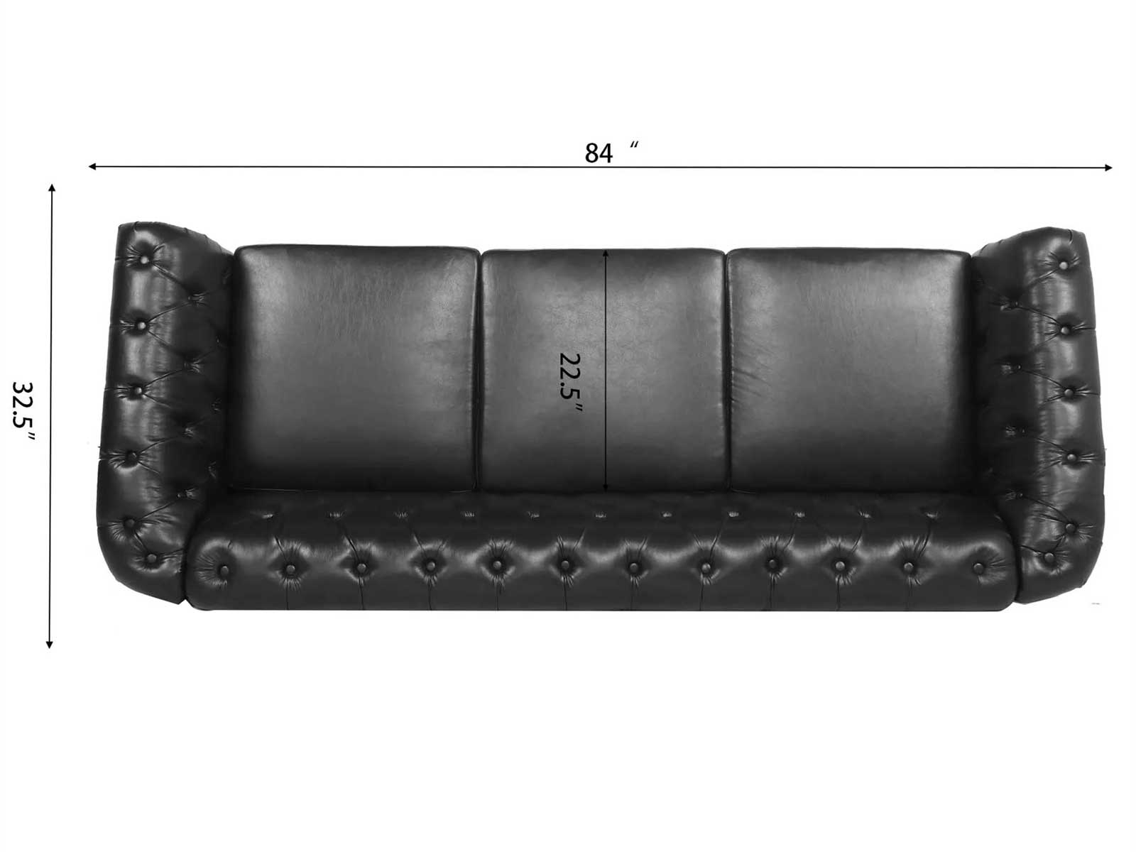 Dudi Furniture Chesterfield Traditional Three Seater Sofas
