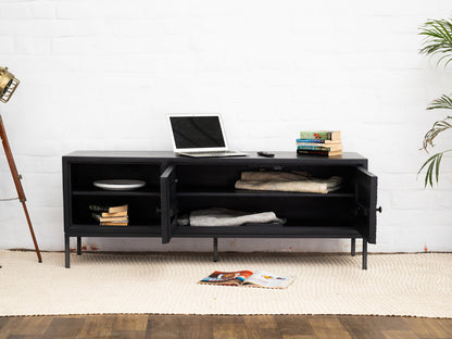 Dudi Furniture Black Marina TV Unit
