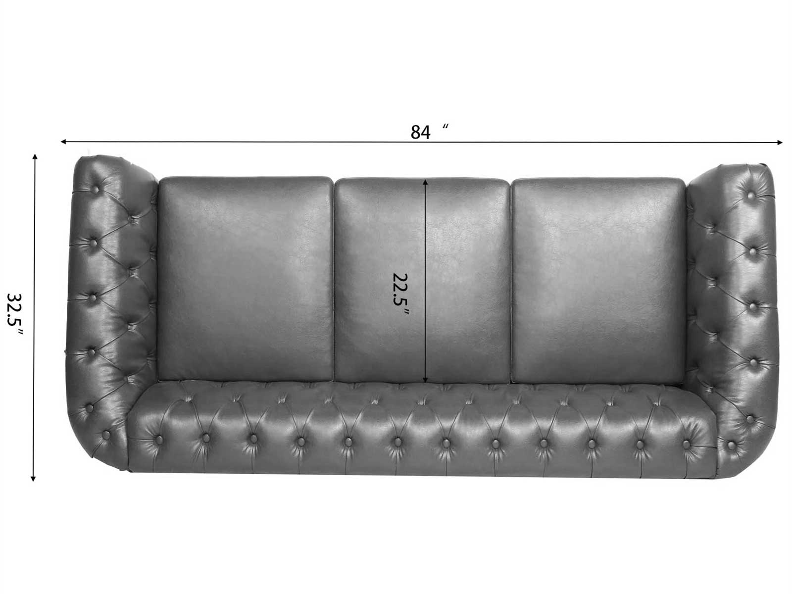 Dudi Furniture Chesterfield Traditional Three Seater Sofas