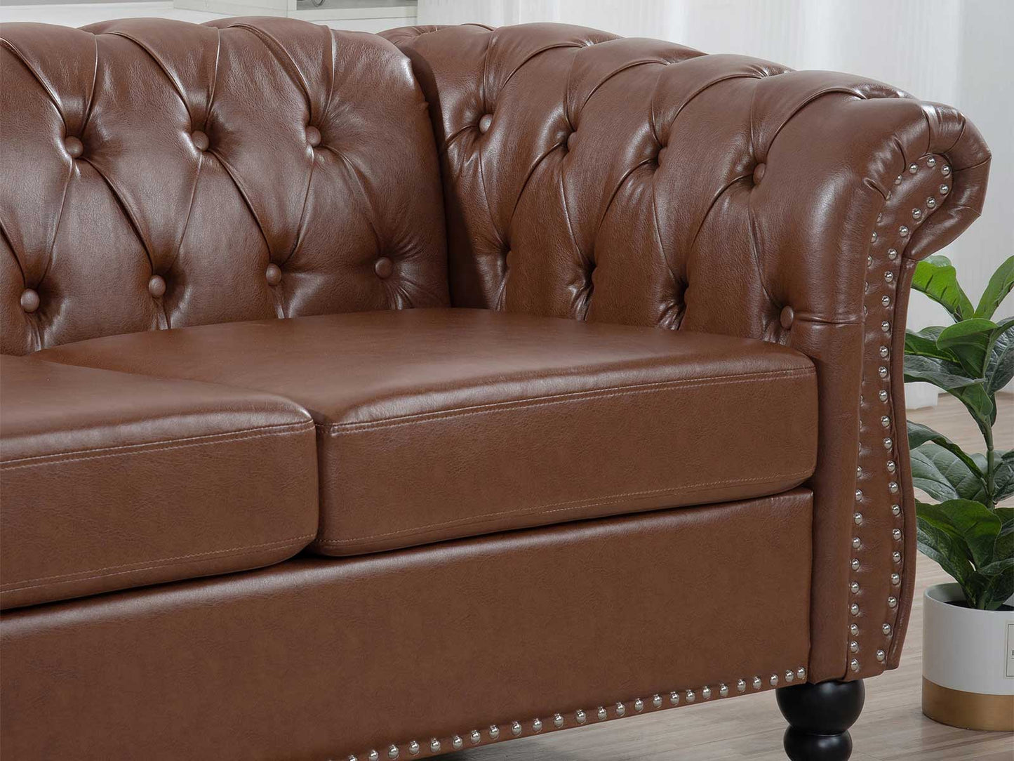 Dudi Furniture Chesterfield Traditional Three Seater Sofas
