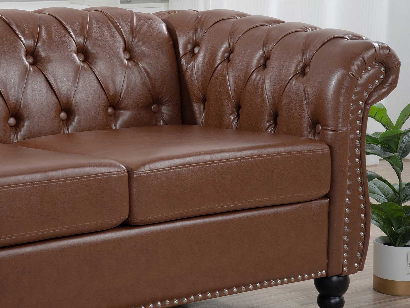 Dudi Furniture Chesterfield Traditional Three Seater Sofas