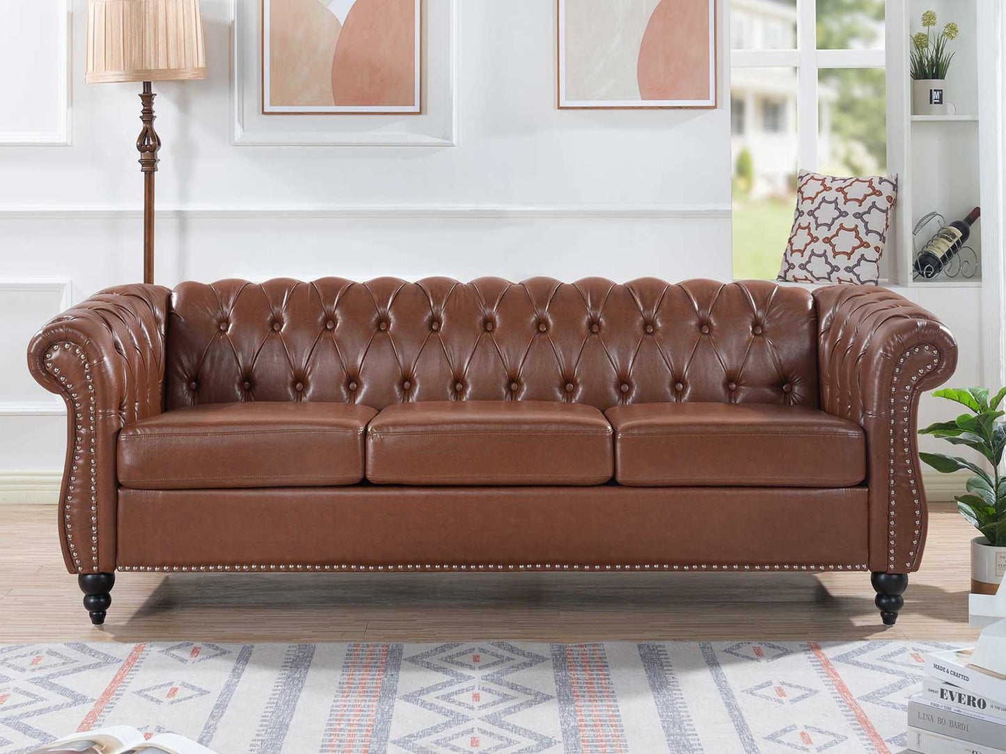 Dudi Furniture Chesterfield Traditional Three Seater Sofas