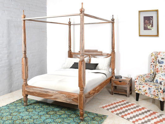 Dudi Furniture Alpaca Modern Canopy Four Poster Bed