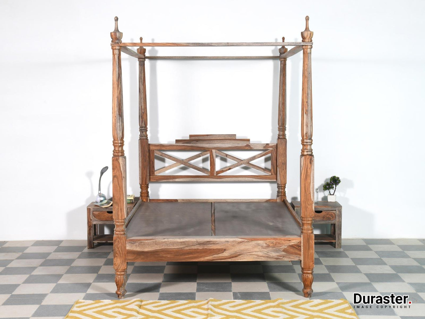 Dudi Furniture Alpaca Modern Canopy Four Poster Bed