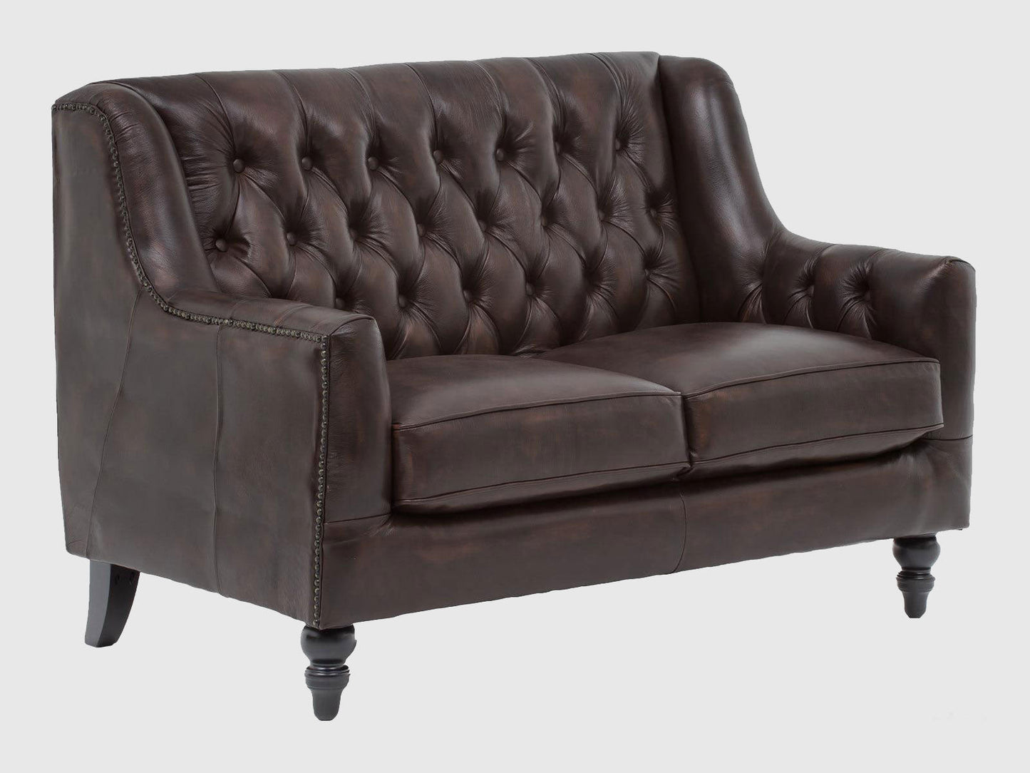 Dudi Furniture Chesterfield Colonial Brown Set of Three Sofas