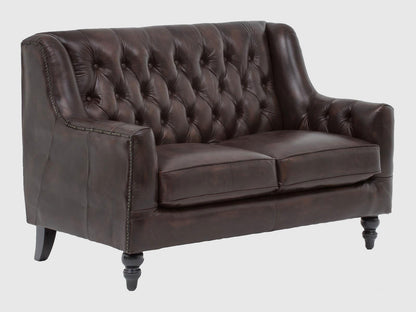 Dudi Furniture Chesterfield Colonial Brown Set of Three Sofas