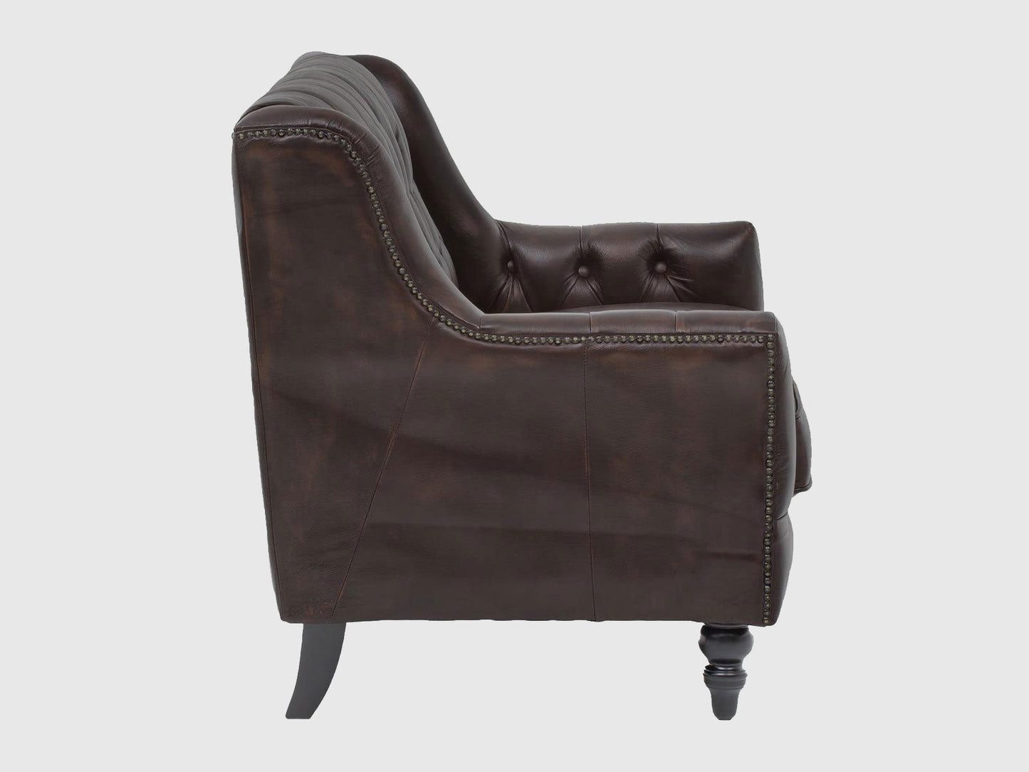 Dudi Furniture Chesterfield Colonial Brown Set of Three Sofas