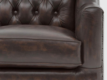 Dudi Furniture Chesterfield Colonial Brown Set of Three Sofas