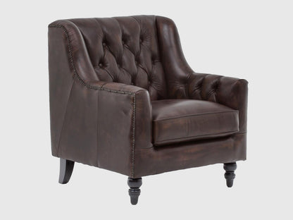 Dudi Furniture Chesterfield Colonial Brown Set of Three Sofas