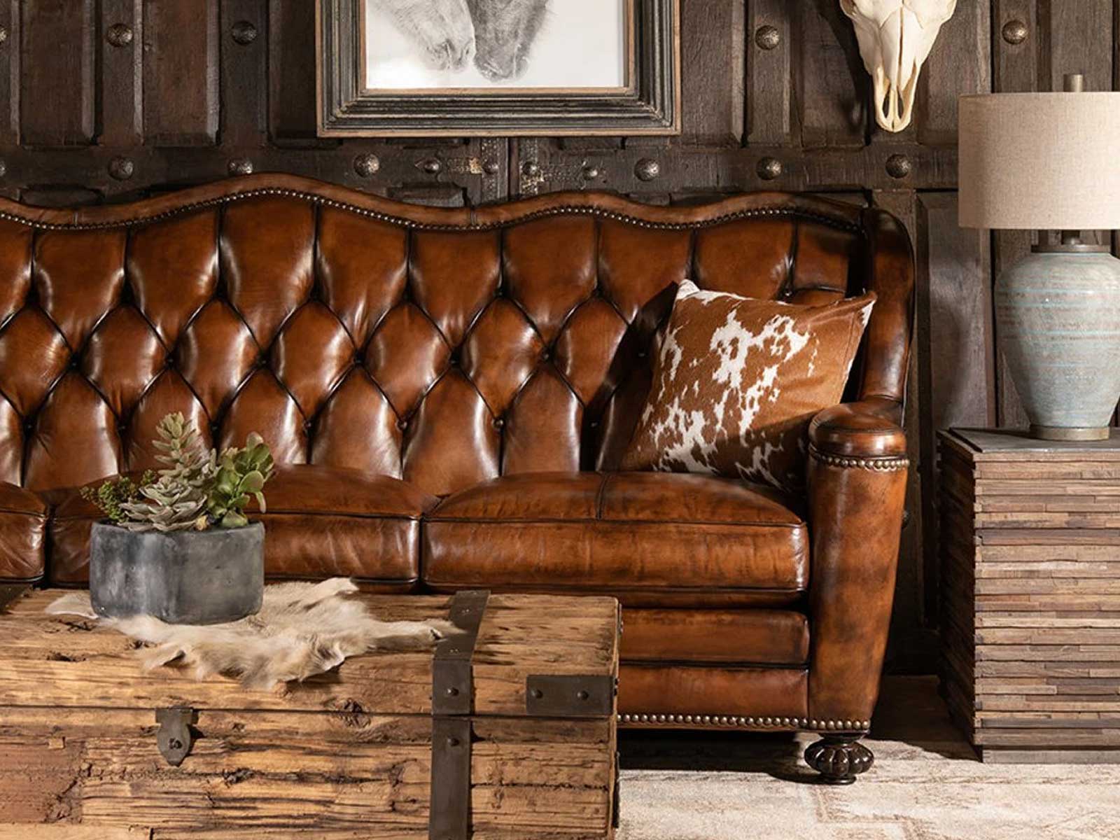 Dudi Furniture Chesterfield Traditional Three Seater Sofa Caramel Brown (2)