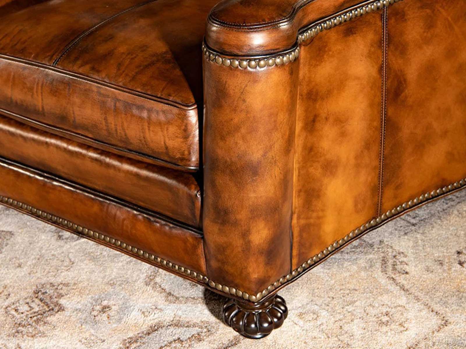 Dudi Furniture Chesterfield Traditional Three Seater Sofa Caramel Brown (2)