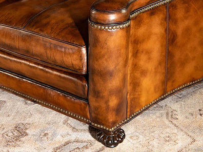 Dudi Furniture Chesterfield Traditional Three Seater Sofa Caramel Brown (2)