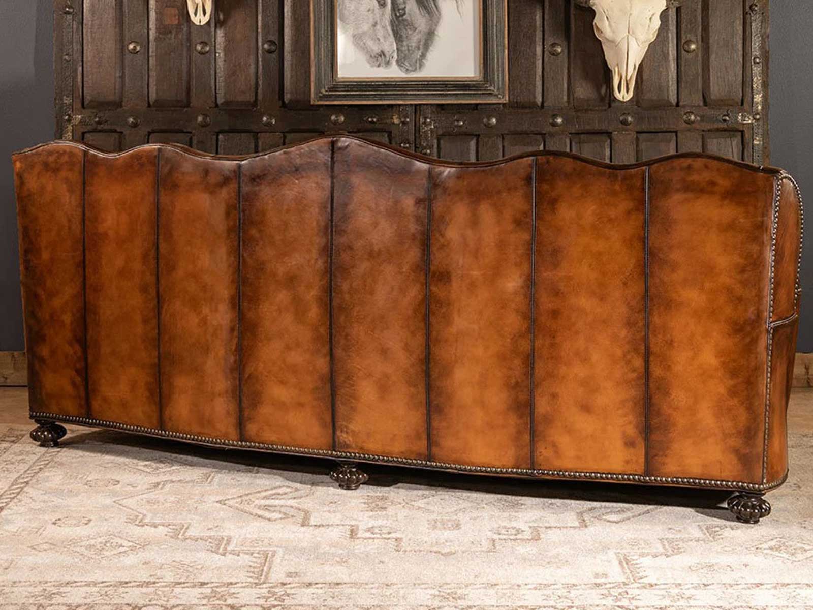 Dudi Furniture Chesterfield Traditional Three Seater Sofa Caramel Brown (2)