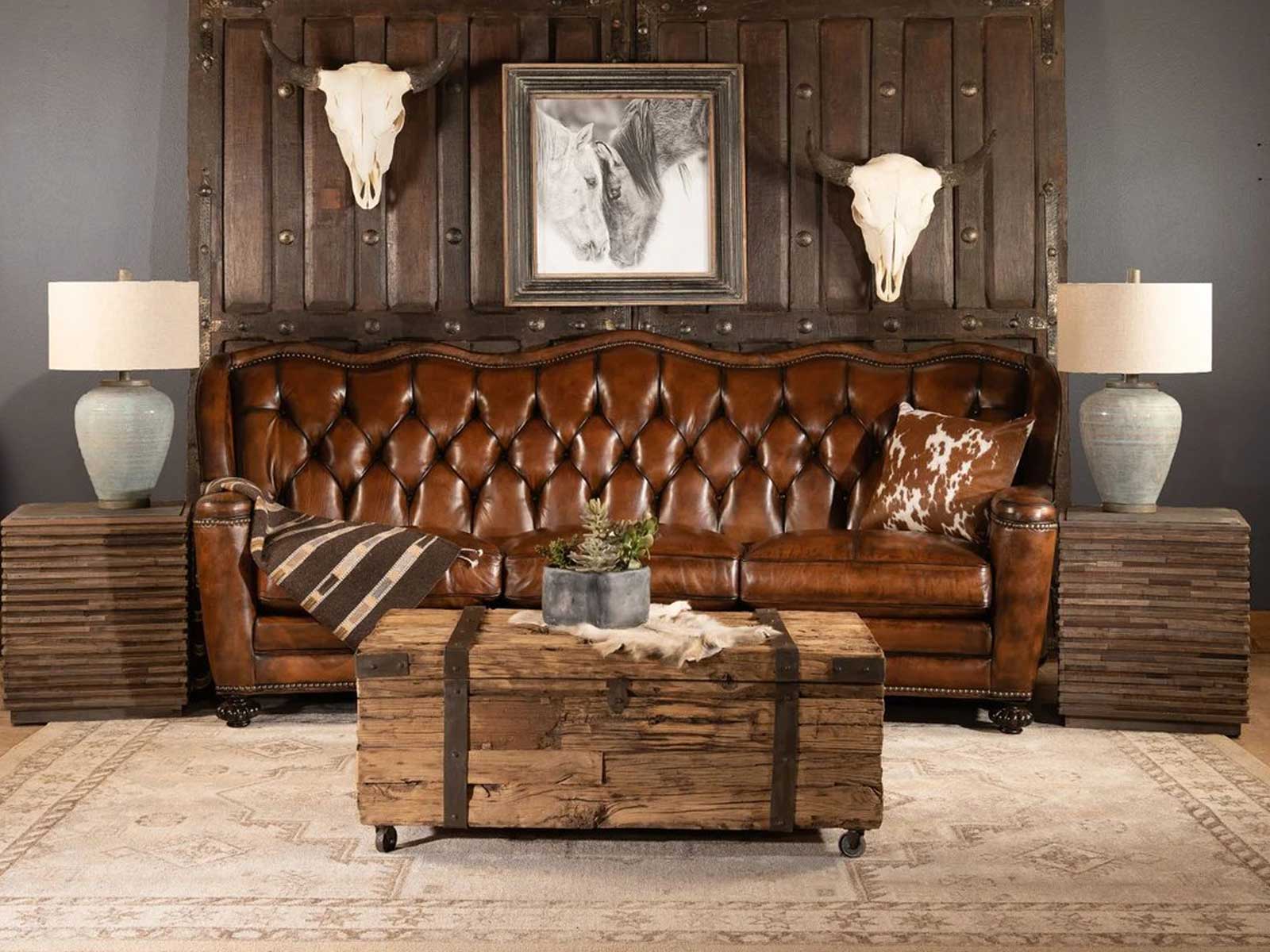 Dudi Furniture Chesterfield Traditional Three Seater Sofa Caramel Brown (2)
