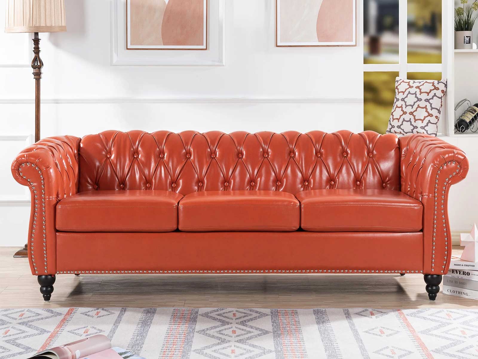 Dudi Furniture Chesterfield Traditional Three Seater Sofas