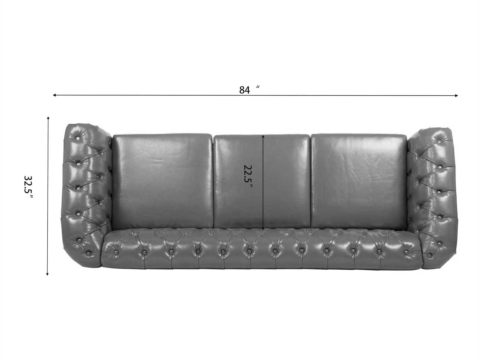 Dudi Furniture Chesterfield Traditional Three Seater Sofas