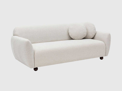 Dudi Furniture Daisy 3 Seater Fabric Sofa Pearl White