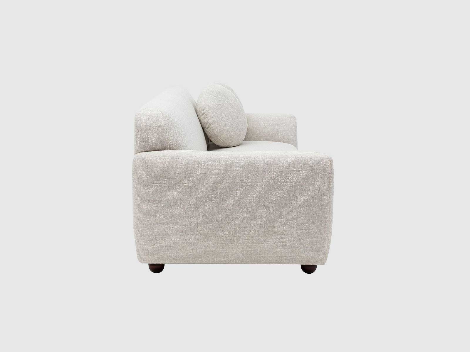 Dudi Furniture Daisy 3 Seater Fabric Sofa Pearl White