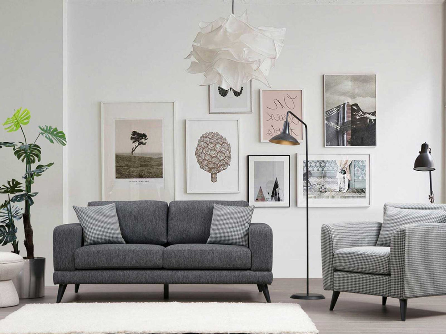 Dudi Furniture Daisy Three Seater Anthracite Grey