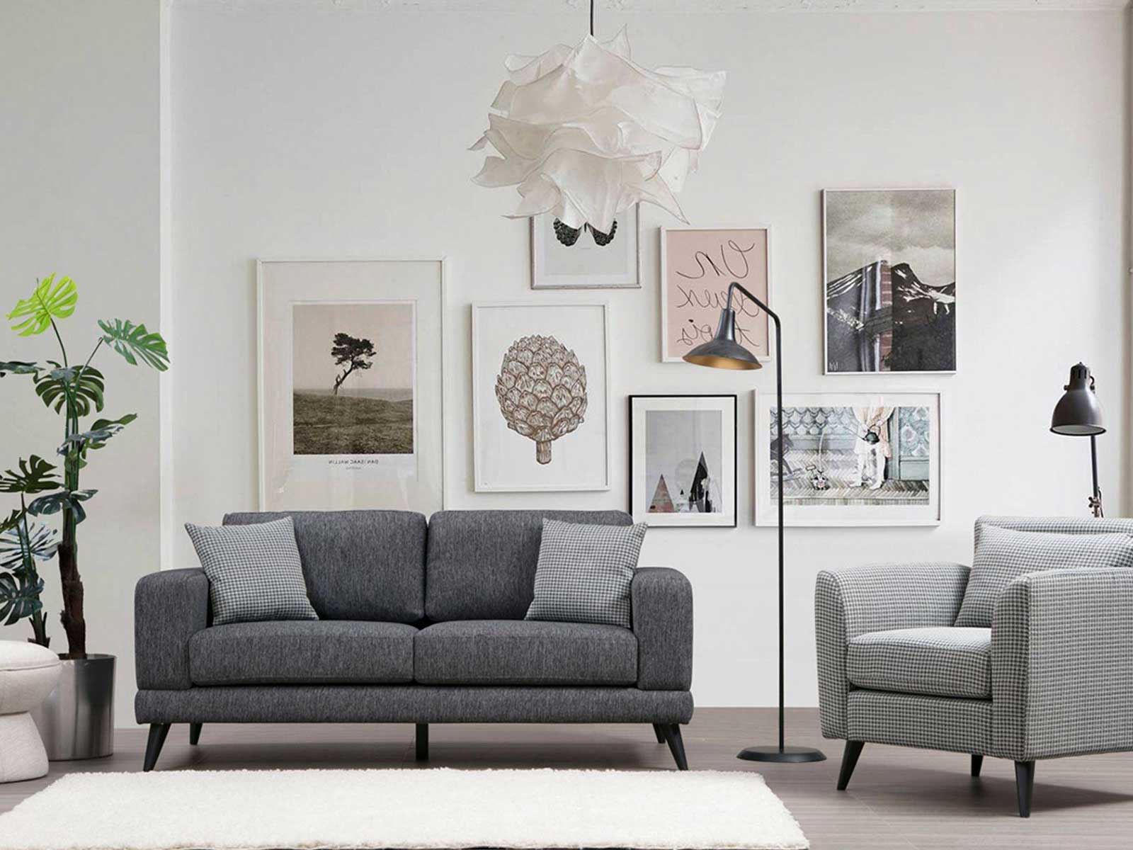 Dudi Furniture Daisy Three Seater Anthracite Grey