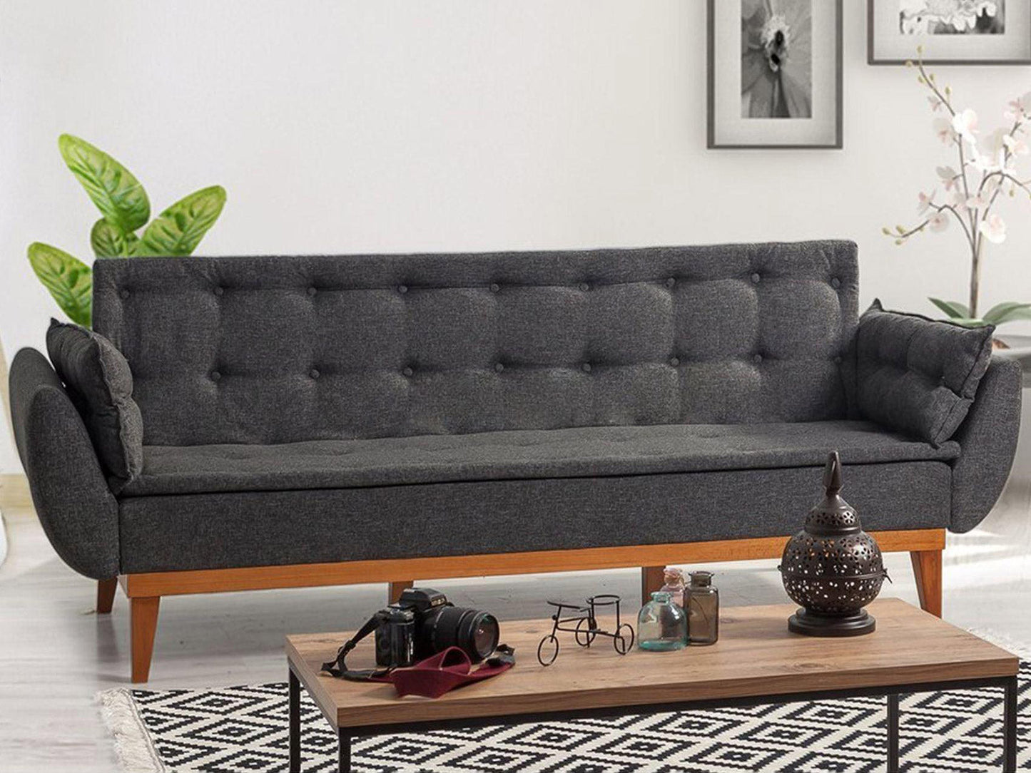 Dudi Furniture Daisy Three Seater Anthracite Grey