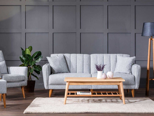 Dudi Furniture Daisy Three Seater Light Grey