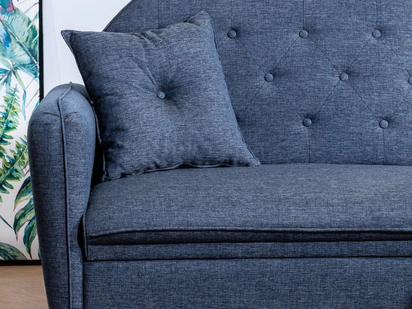Dudi Furniture Daisy Three Seater Navy Blue
